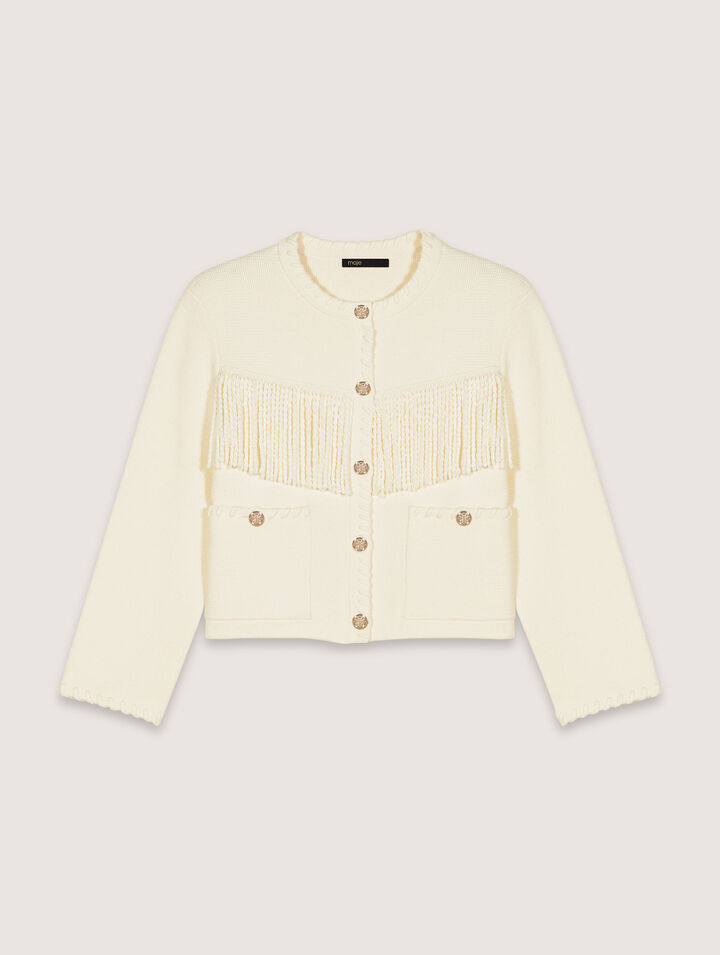 Cardigan à franges