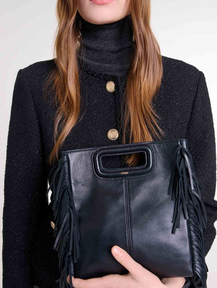 Sac M en cuir à franges