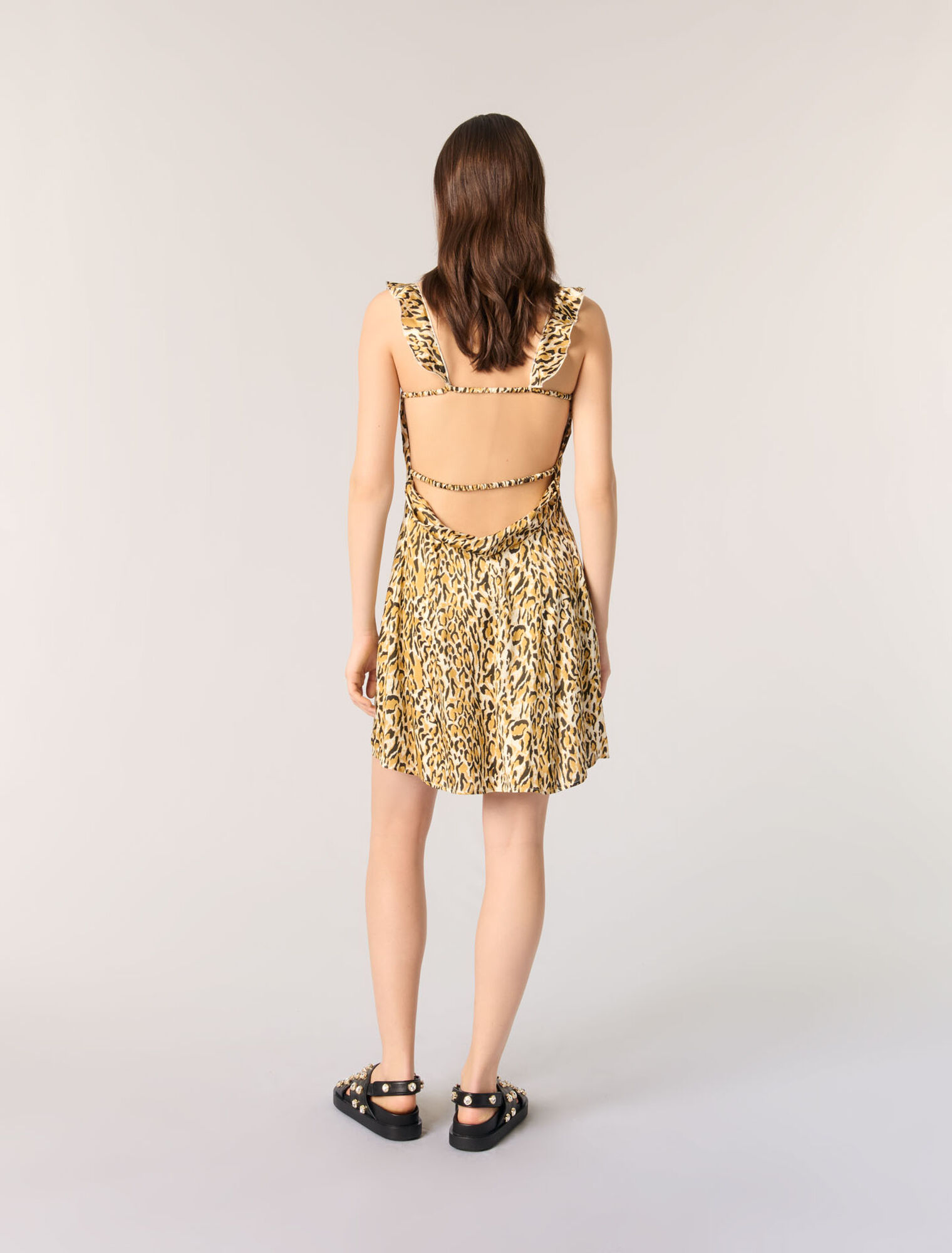 Robe courte imprimé leopard