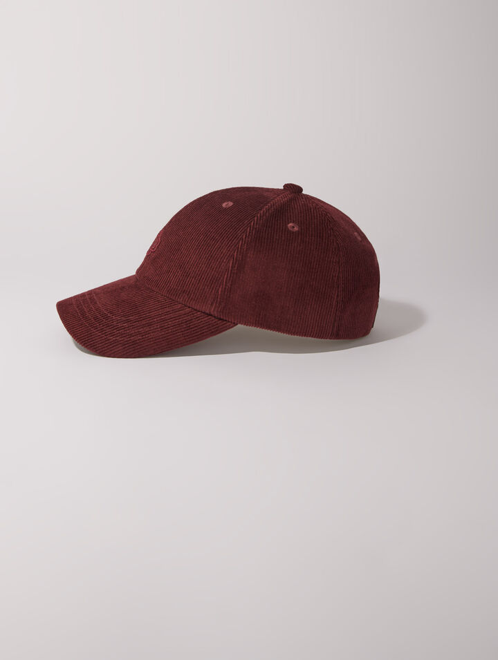 Casquette en velours côtelé