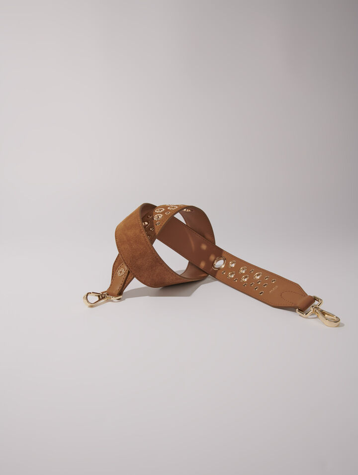 Bandoulière en suède à studs