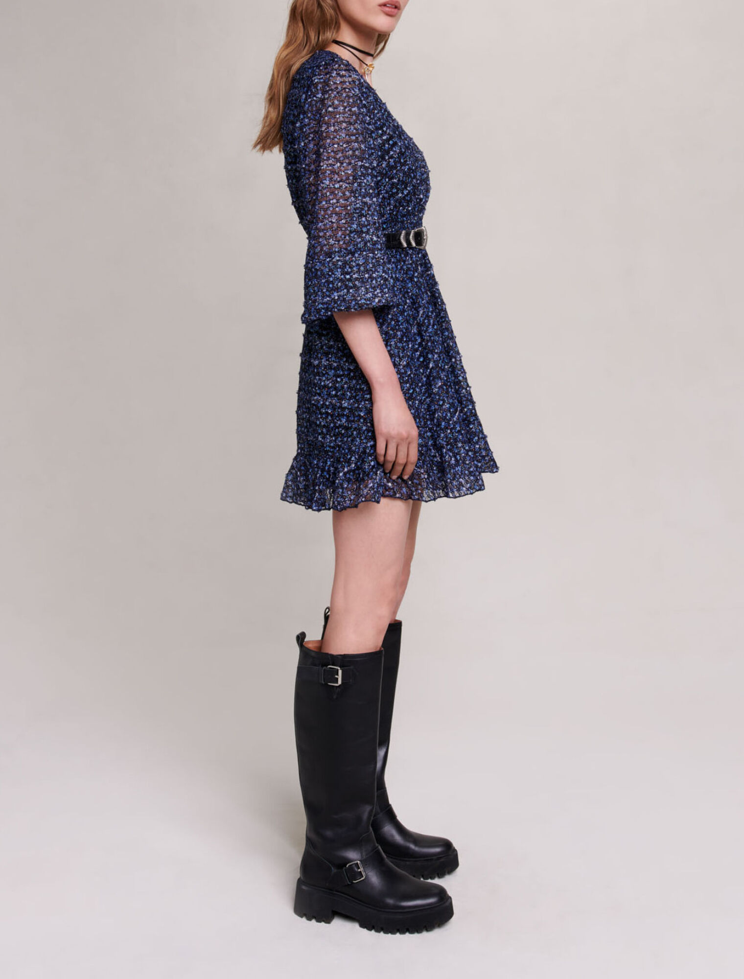 Robe scintillante à volants