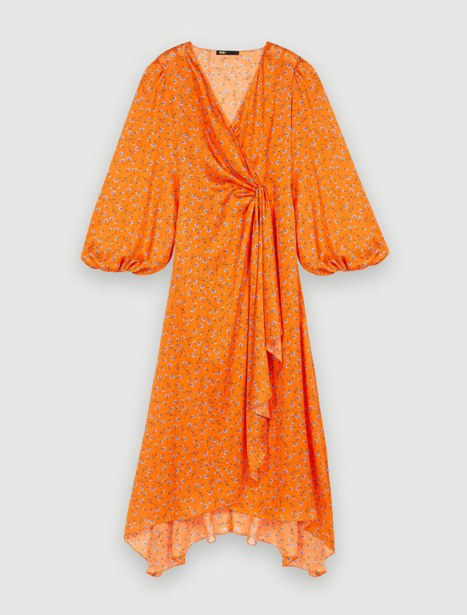 Robe en satin imprimé fleuri