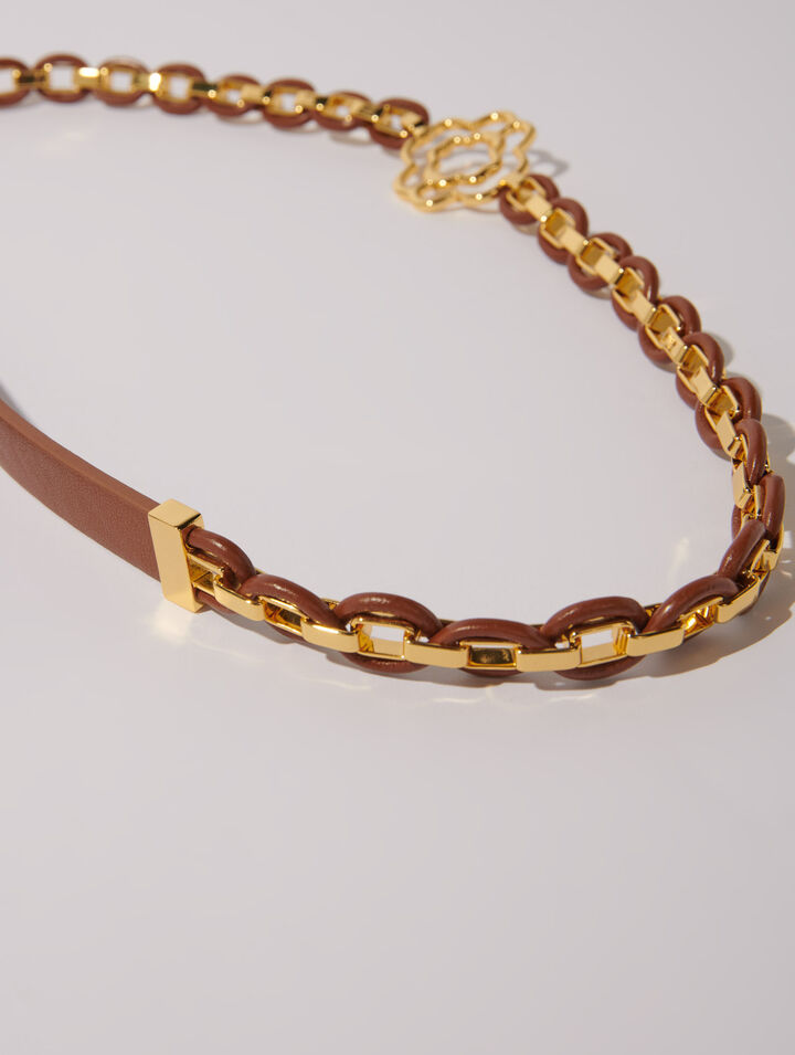 Ceinture en cuir et maillons