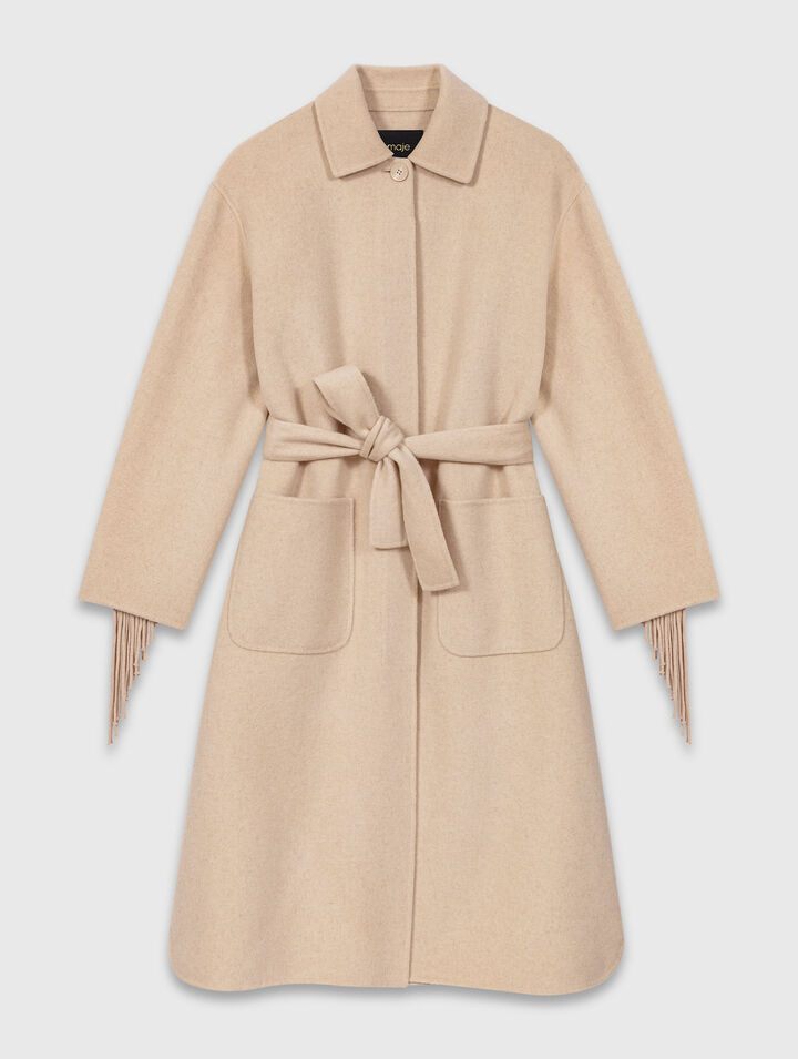 Manteau long en laine