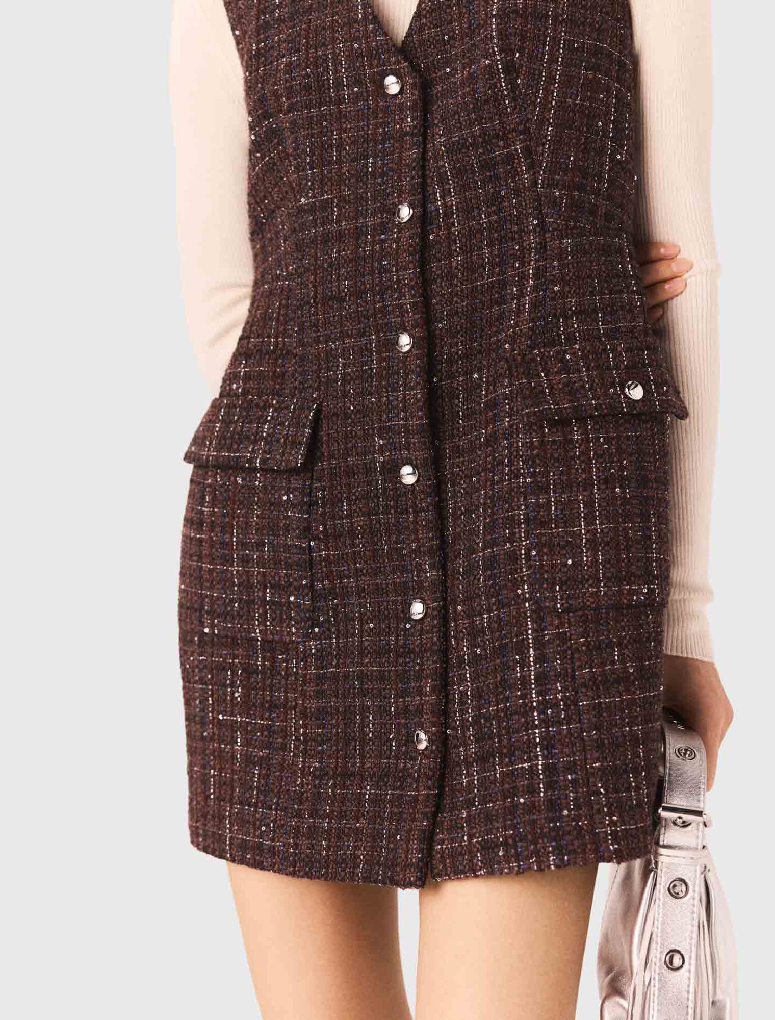 Robe courte en tweed
