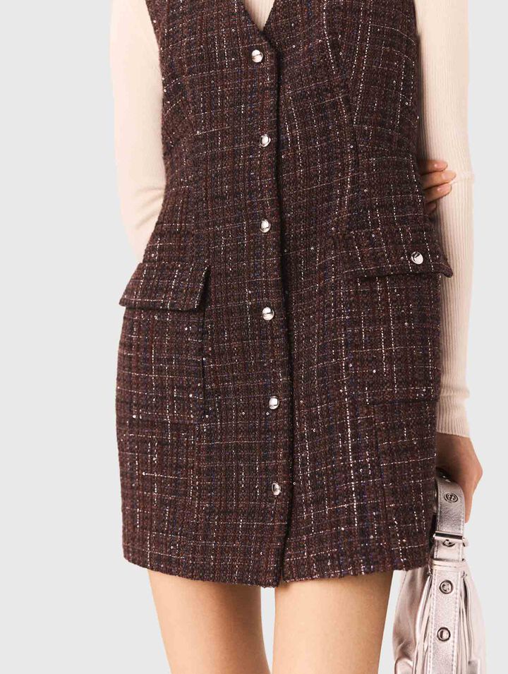 Robe courte en tweed