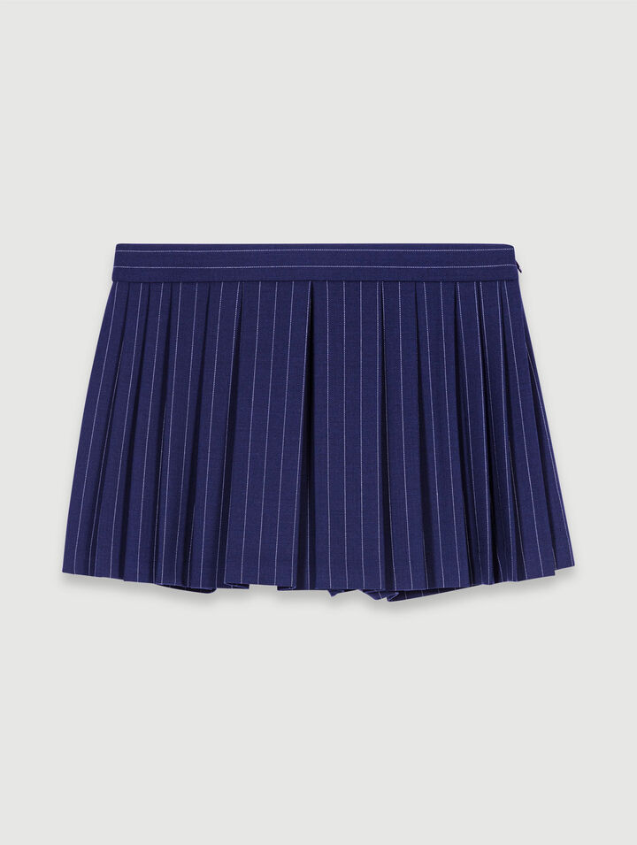 Short trompe l'œil à rayures 