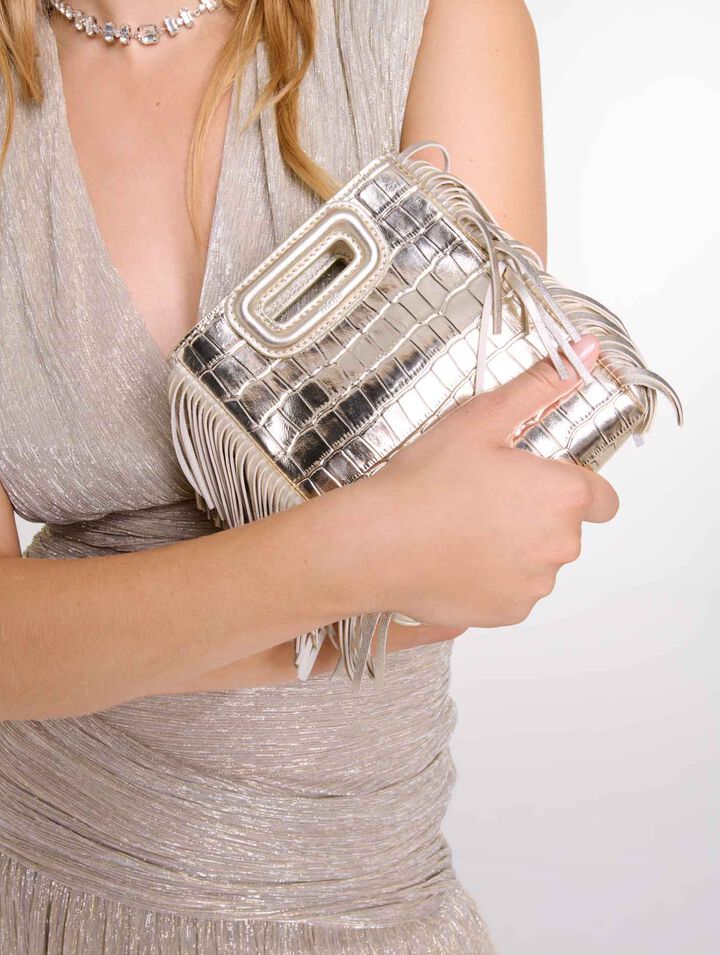 Sac M Mini en cuir effet croco