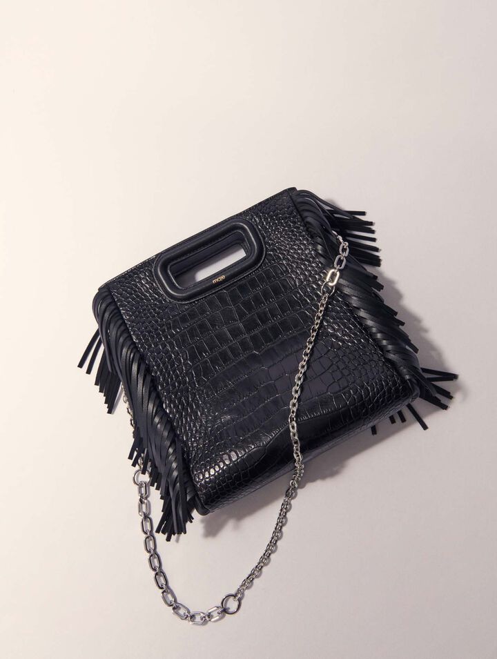Sac M Mini en cuir effet croco