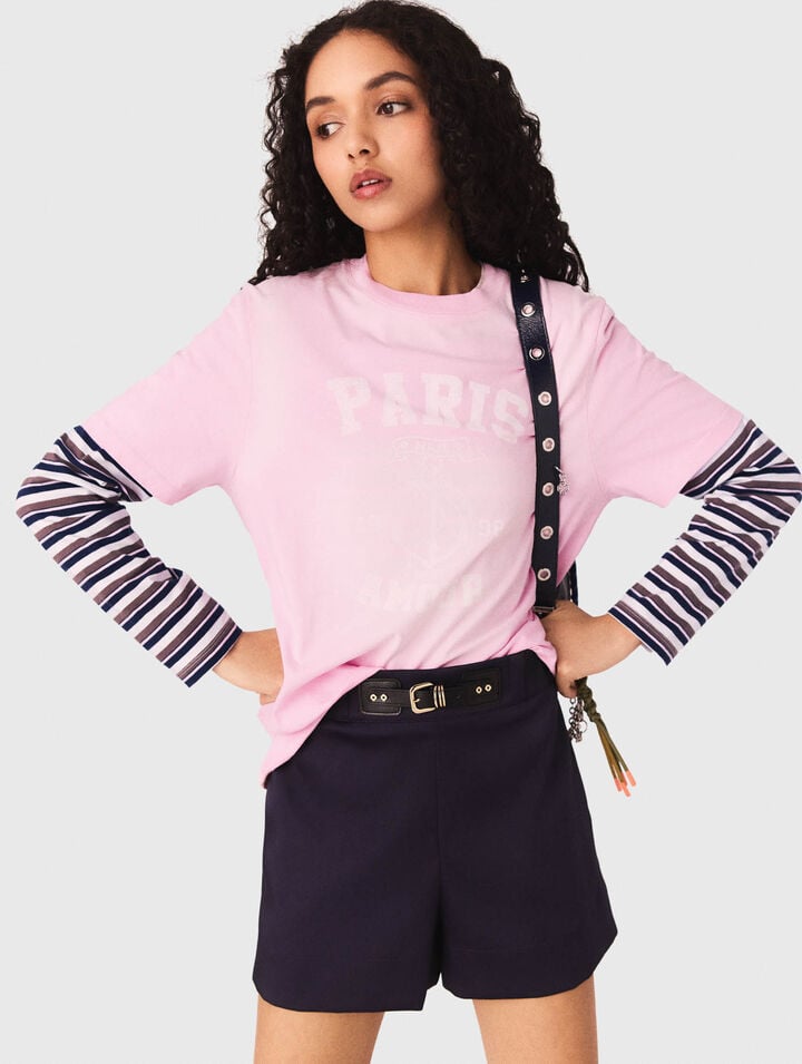 Tee shirt avec imprim&eacute; marin