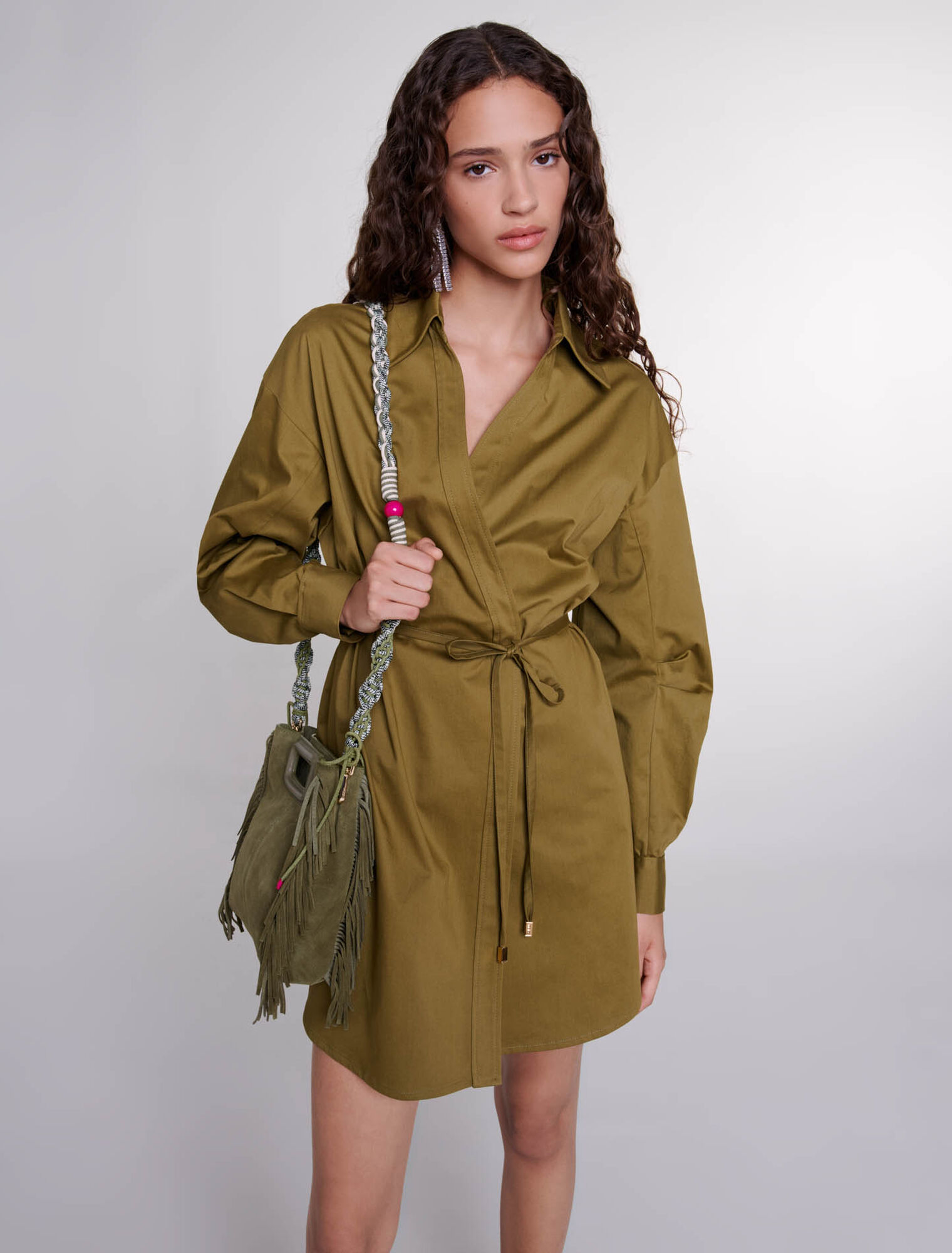 Sac M en cuir suède