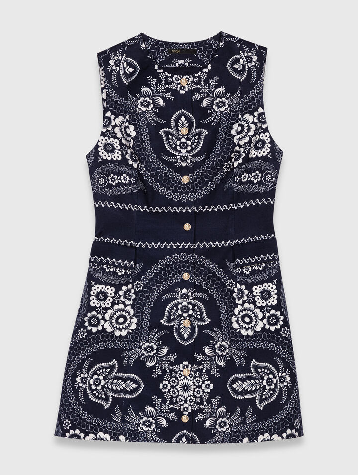 Robe droite imprimée