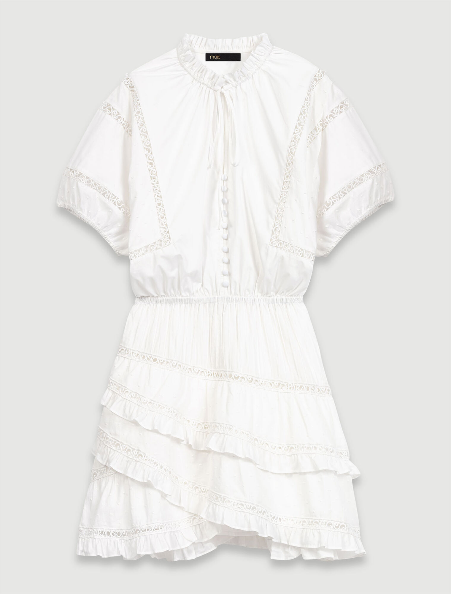 Robe courte brodée