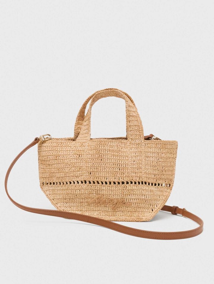 Mini cabas en raphia naturel