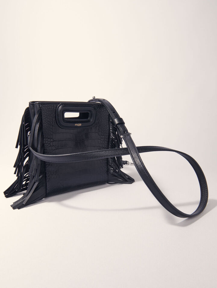 Sac M Mini en cuir effet croco
