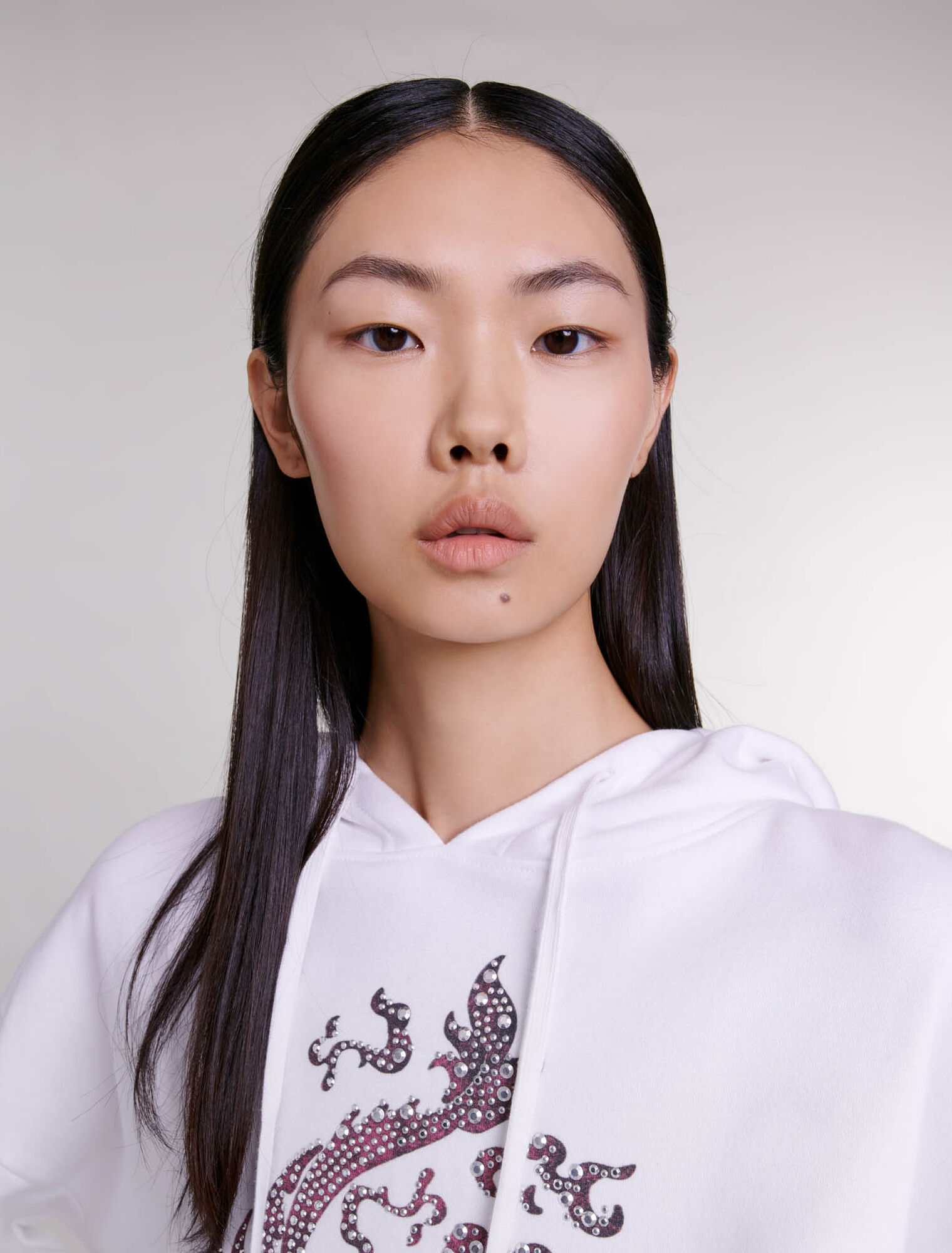 Sweatshirt oversize à strass