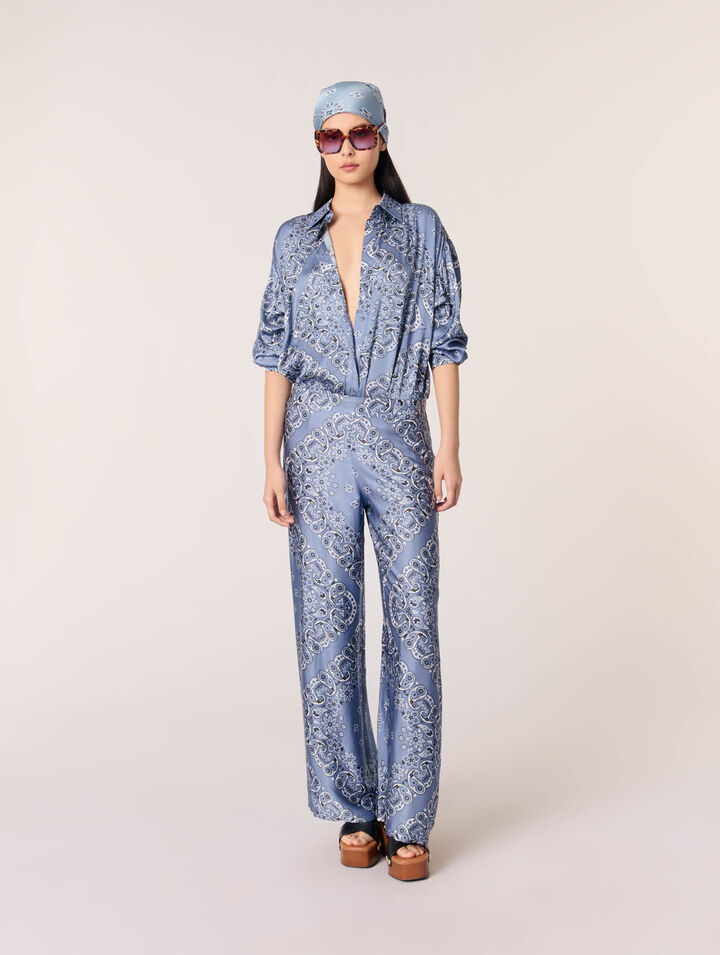 Pantalon fluide imprimé