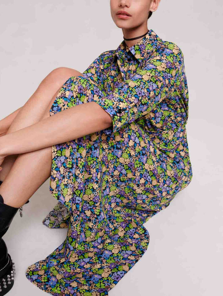 Robe longue fleurie