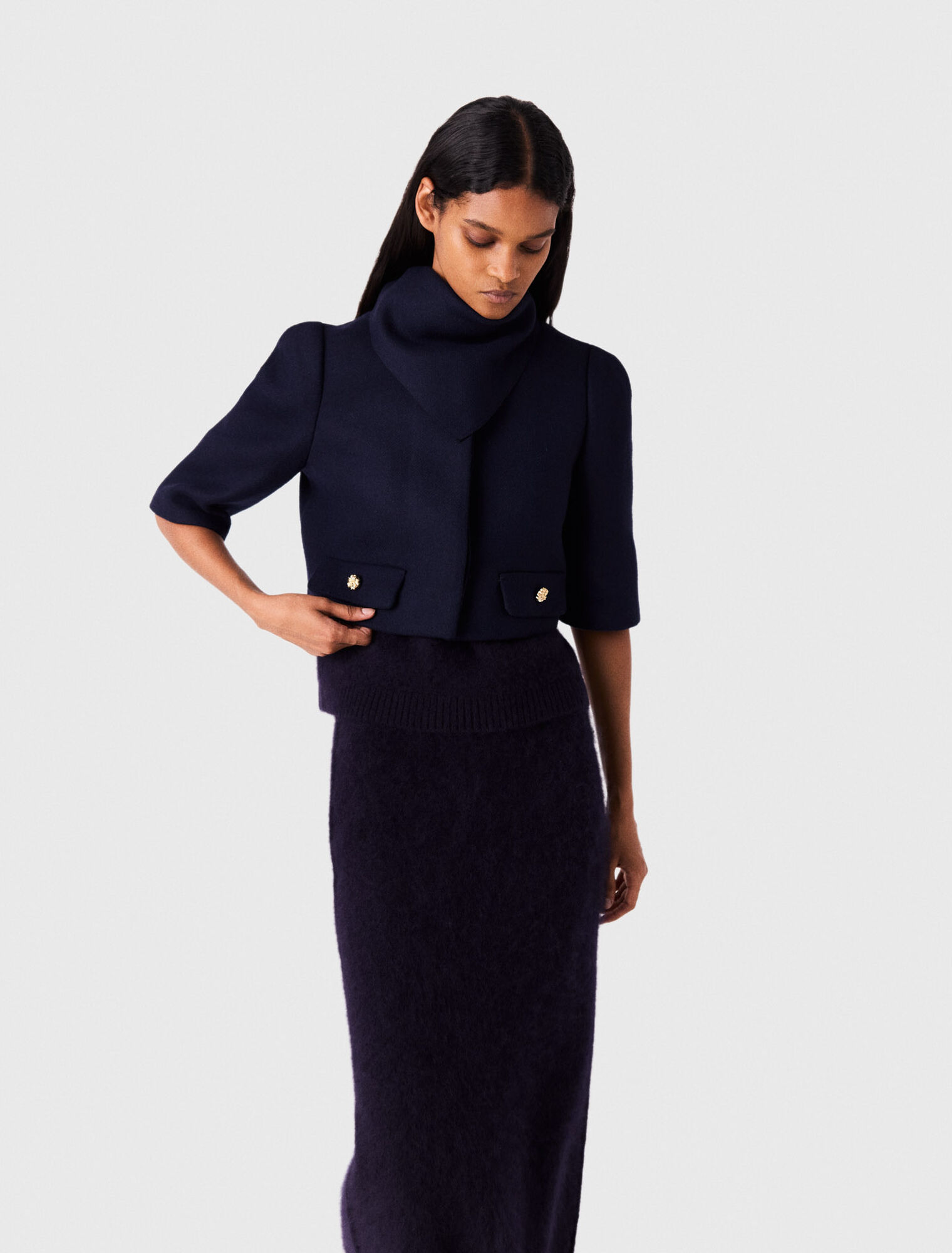 Veste courte en laine