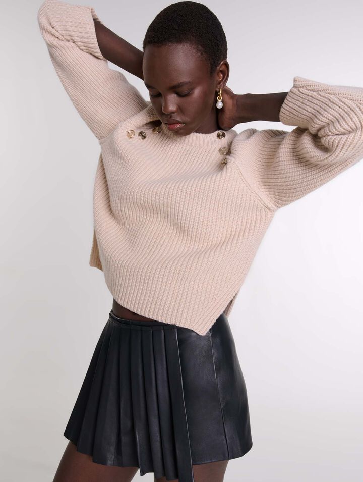 Short trompe l'œil en cuir