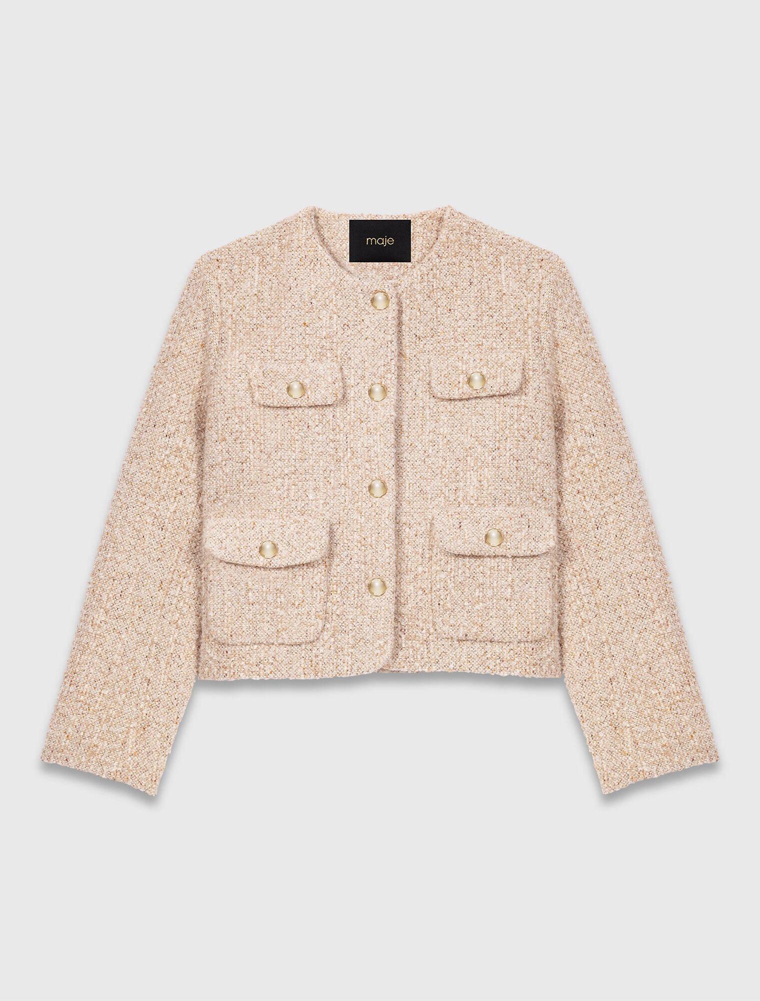 Veste courte en tweed bouclé