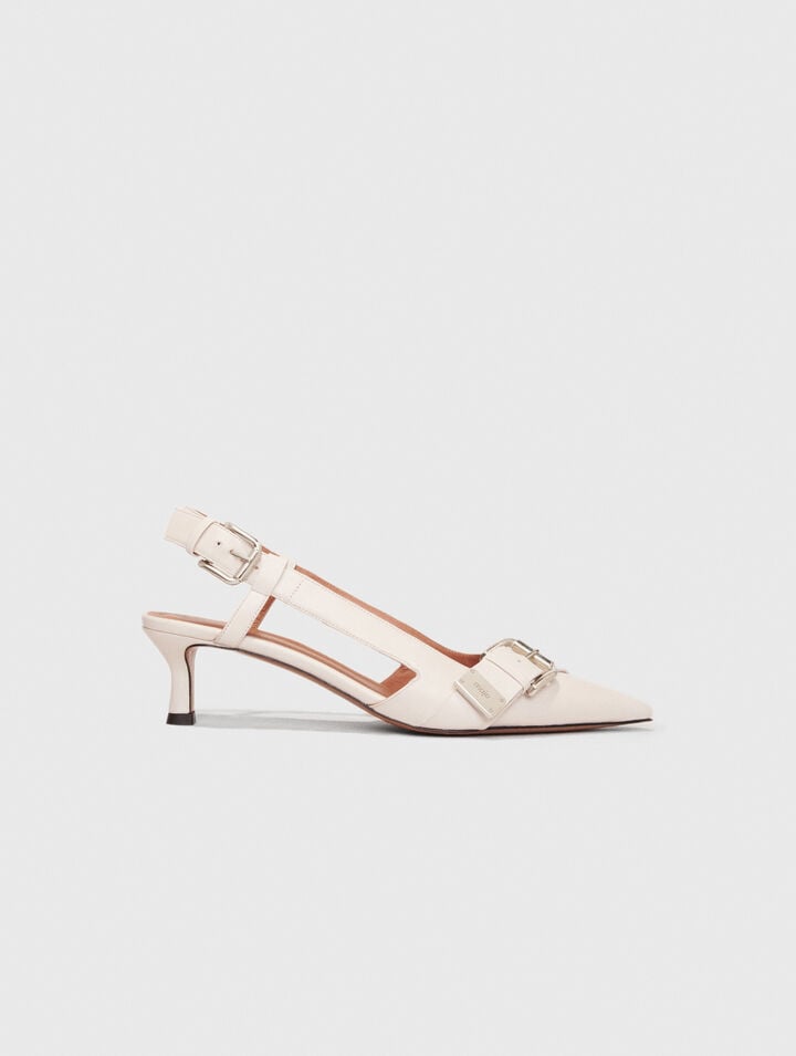 Escarpins slingback à double boucles