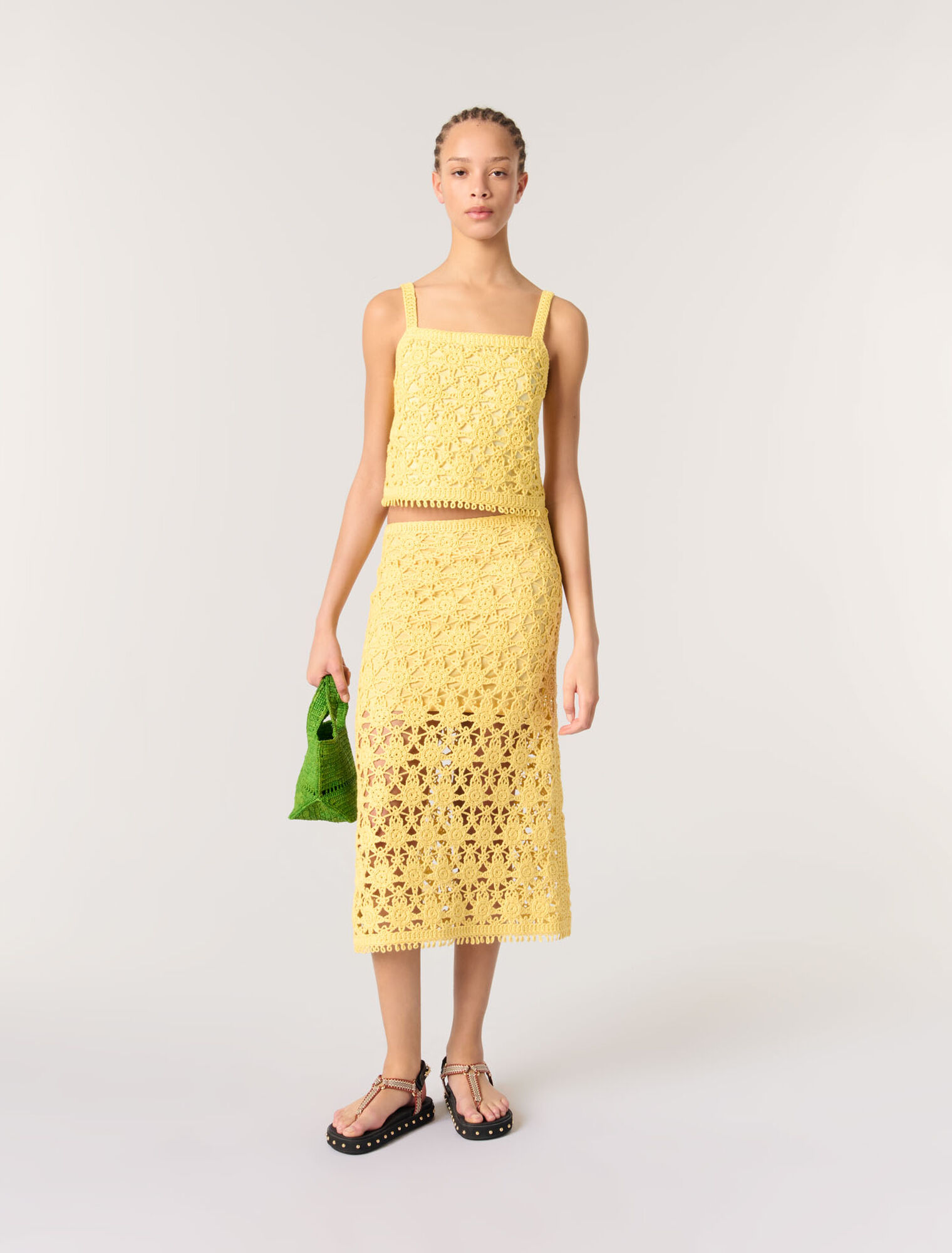 Jupe longue en crochet