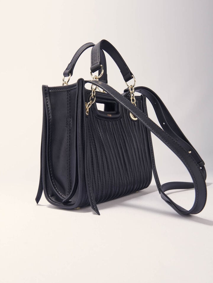 Mini cabas en cuir matelass&eacute;