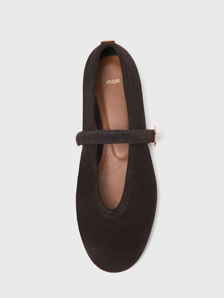 Ballerines en su&egrave;de