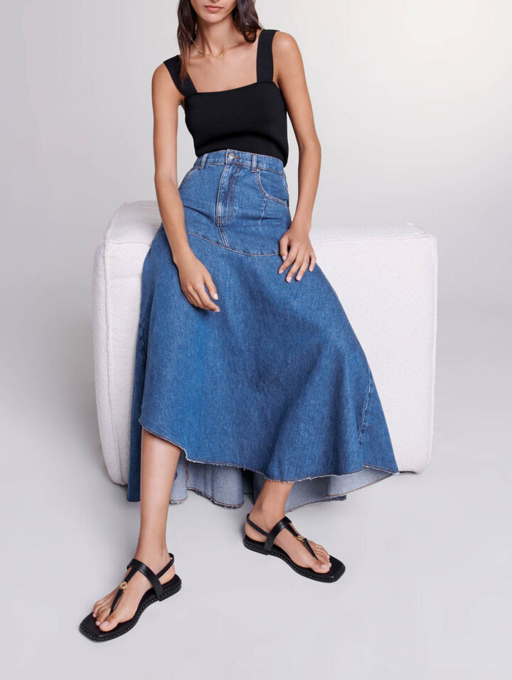 Jupe en denim asymétrique
