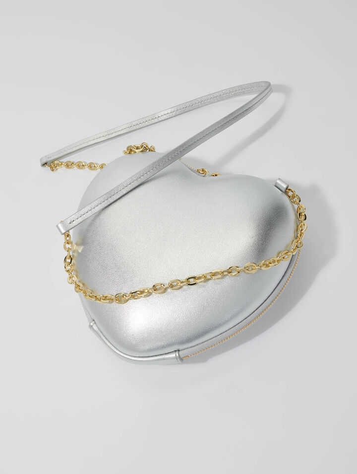 Sac cœur en cuir