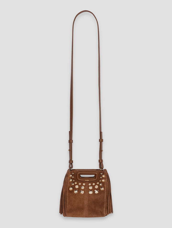 Sac M Mini À Œillets - Marron Cognac - Maje
