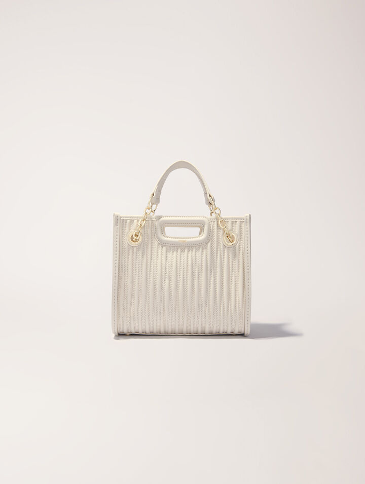 Mini cabas en cuir matelassé