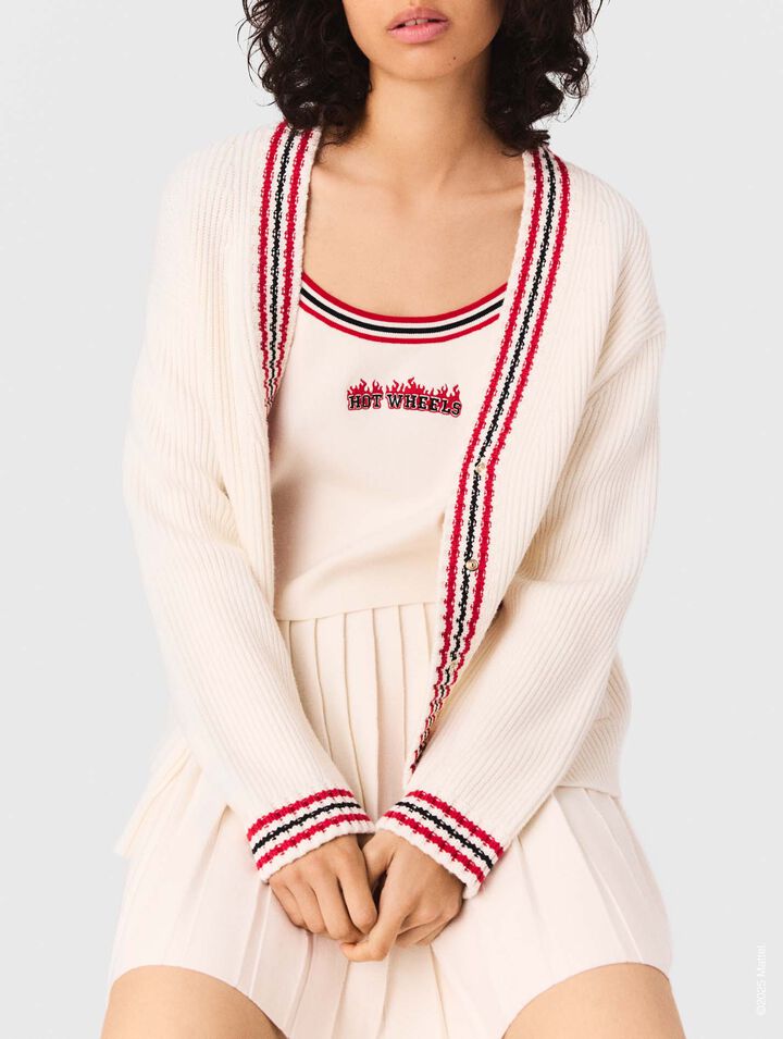 Cardigan long brodé
