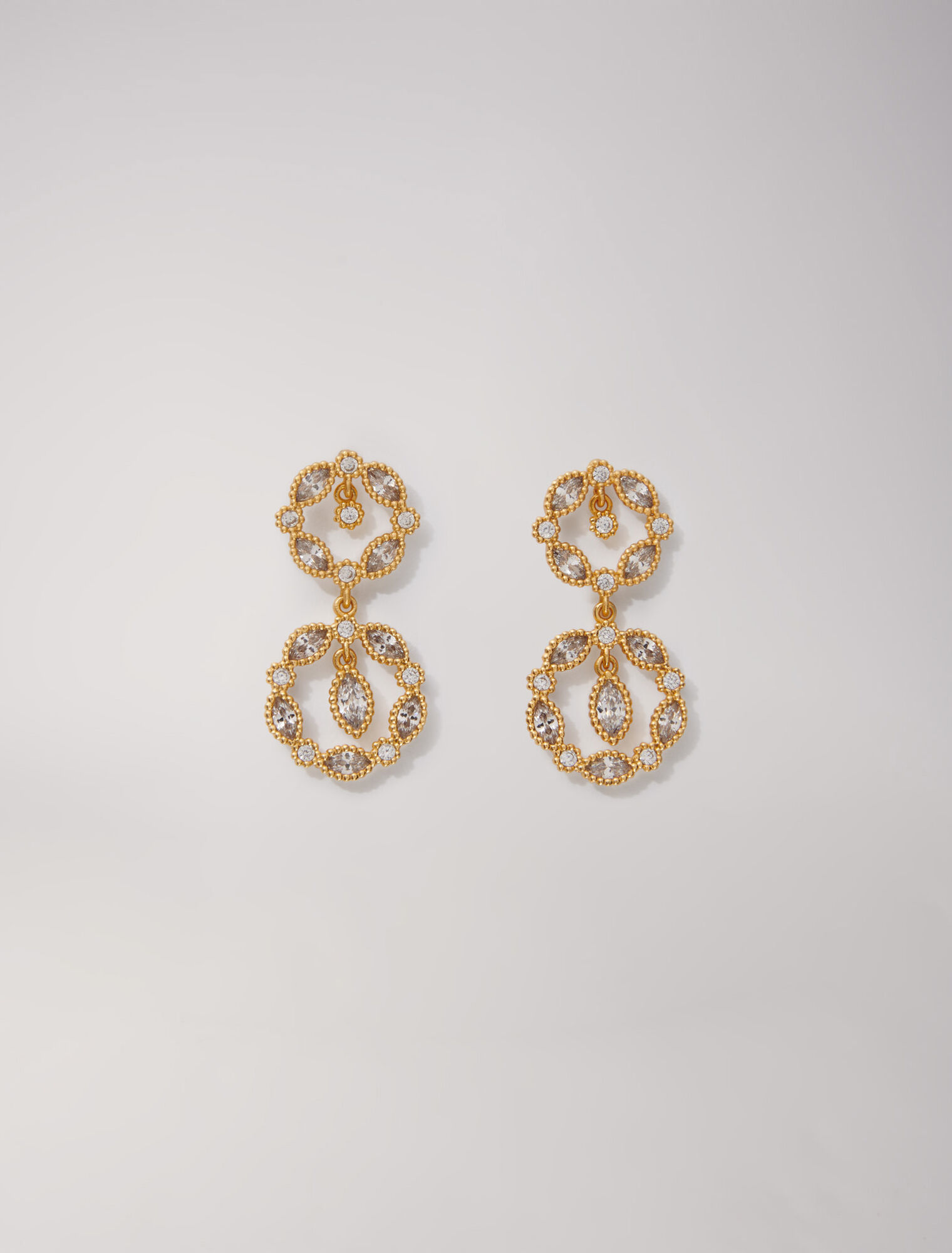 Boucles d'oreilles pendantes à strass