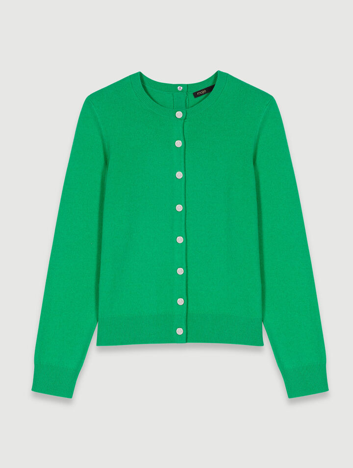Cardigan en cachemire et laine