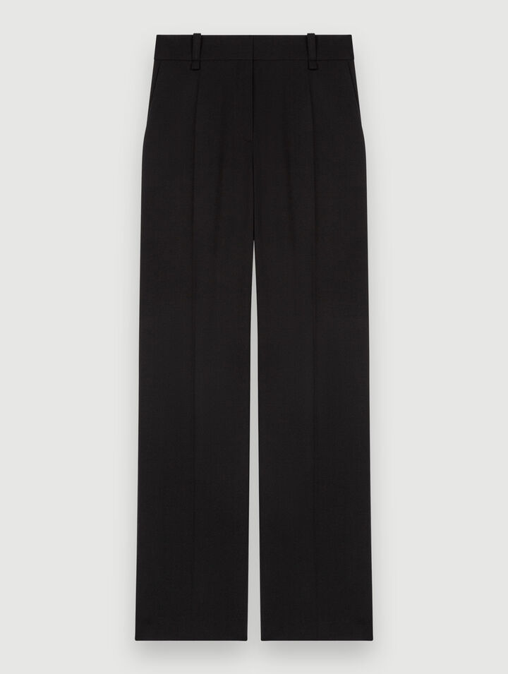 Pantalon de tailleur noir large