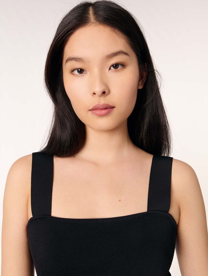 Crop top en maille à bretelles