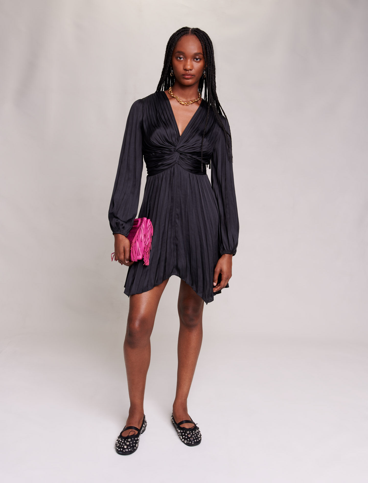 Robe courte drapée deals