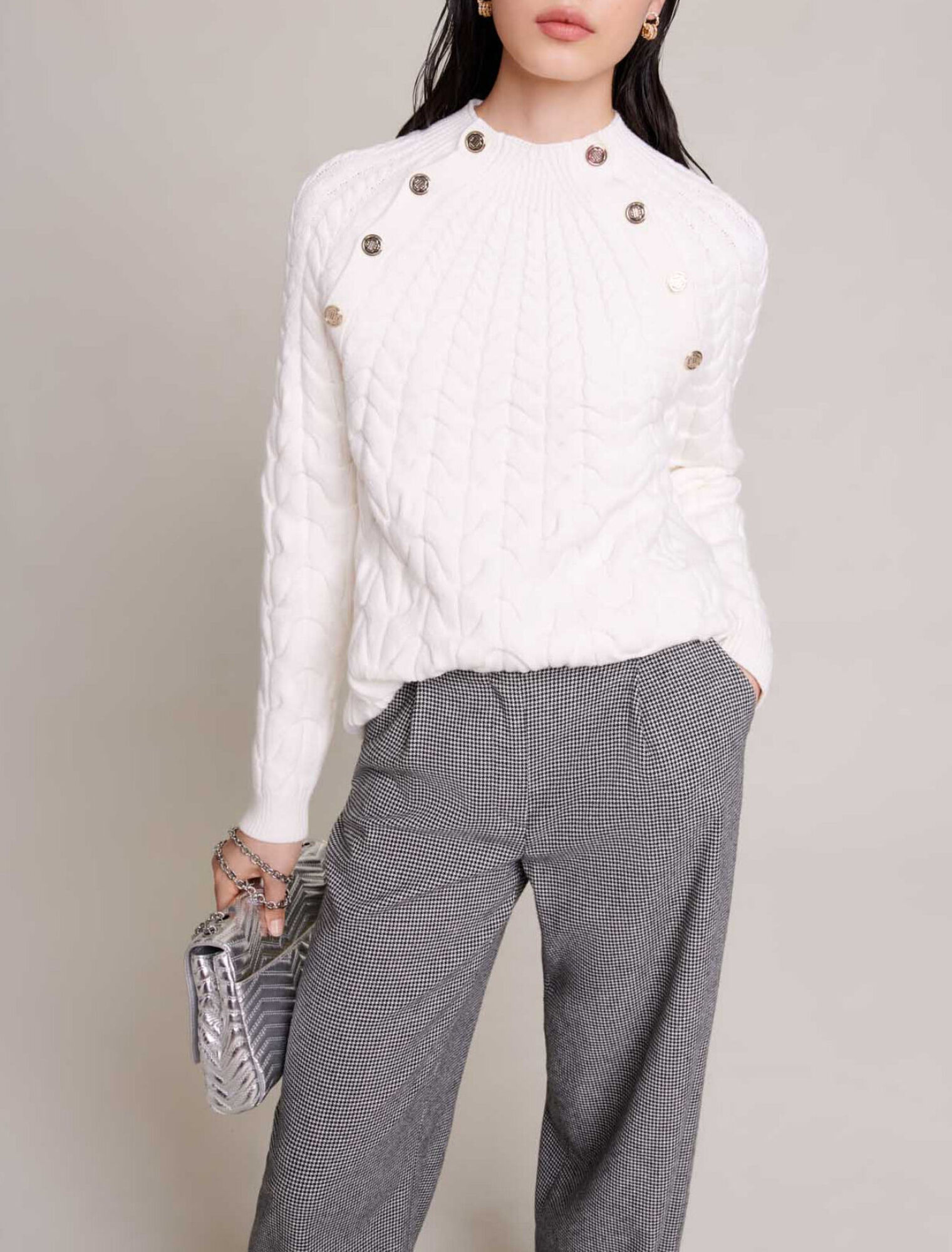 Pull maille torsadée