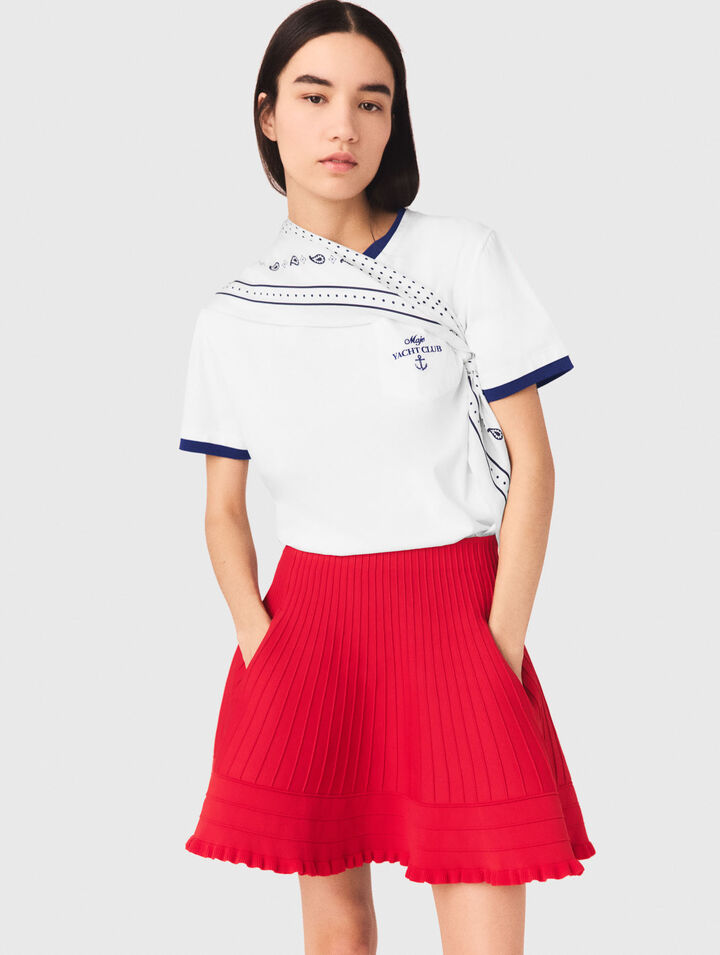 Jupe courte en maille compacte