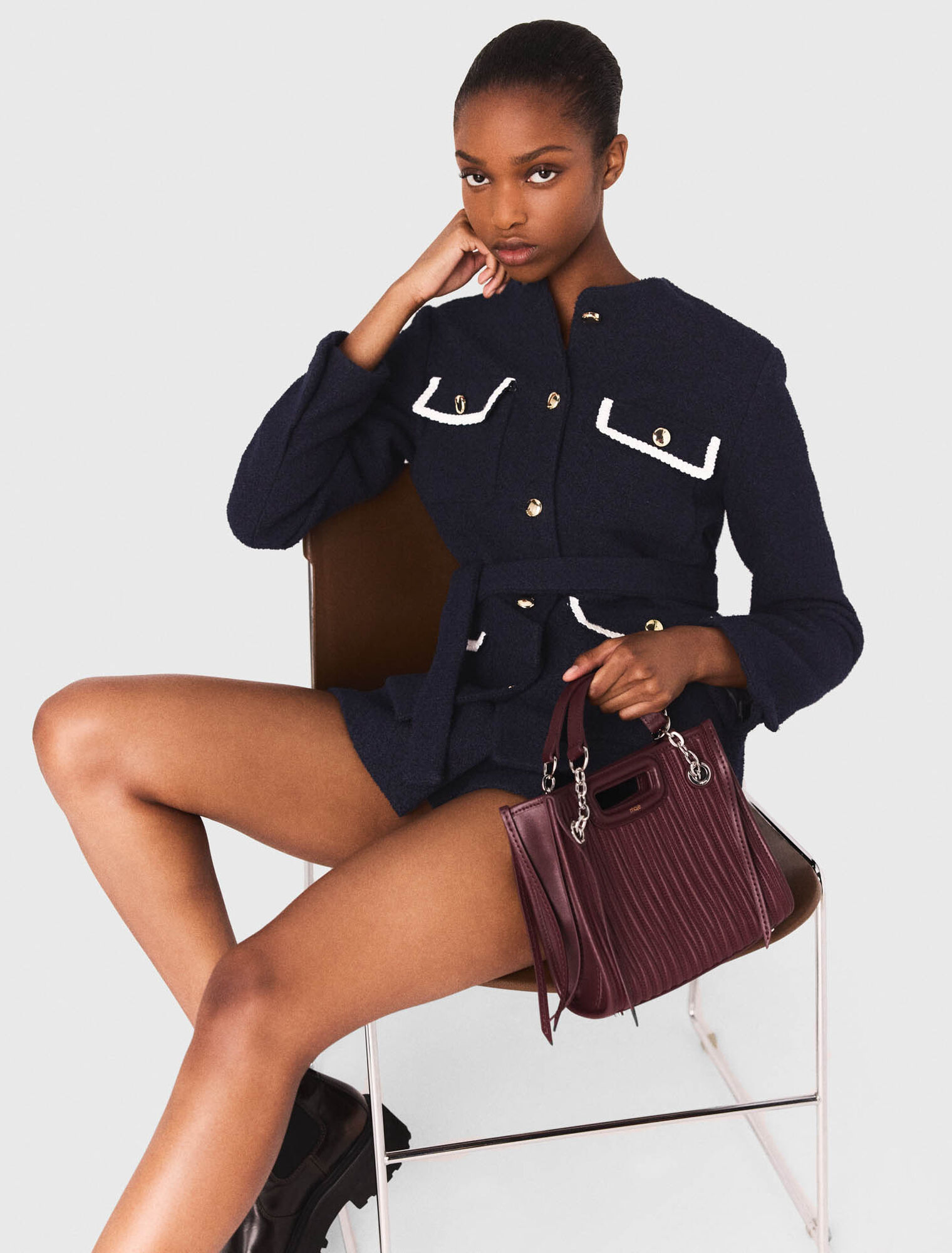 Veste 4 poches en tweed 