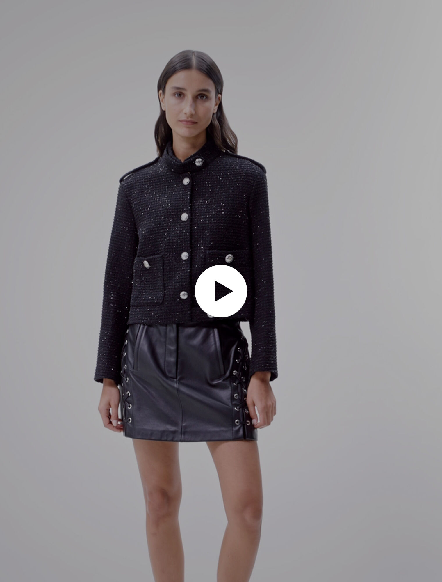 Veste courte en tweed