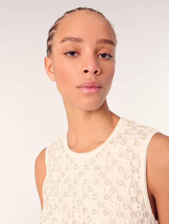 Top en crochet avec perles