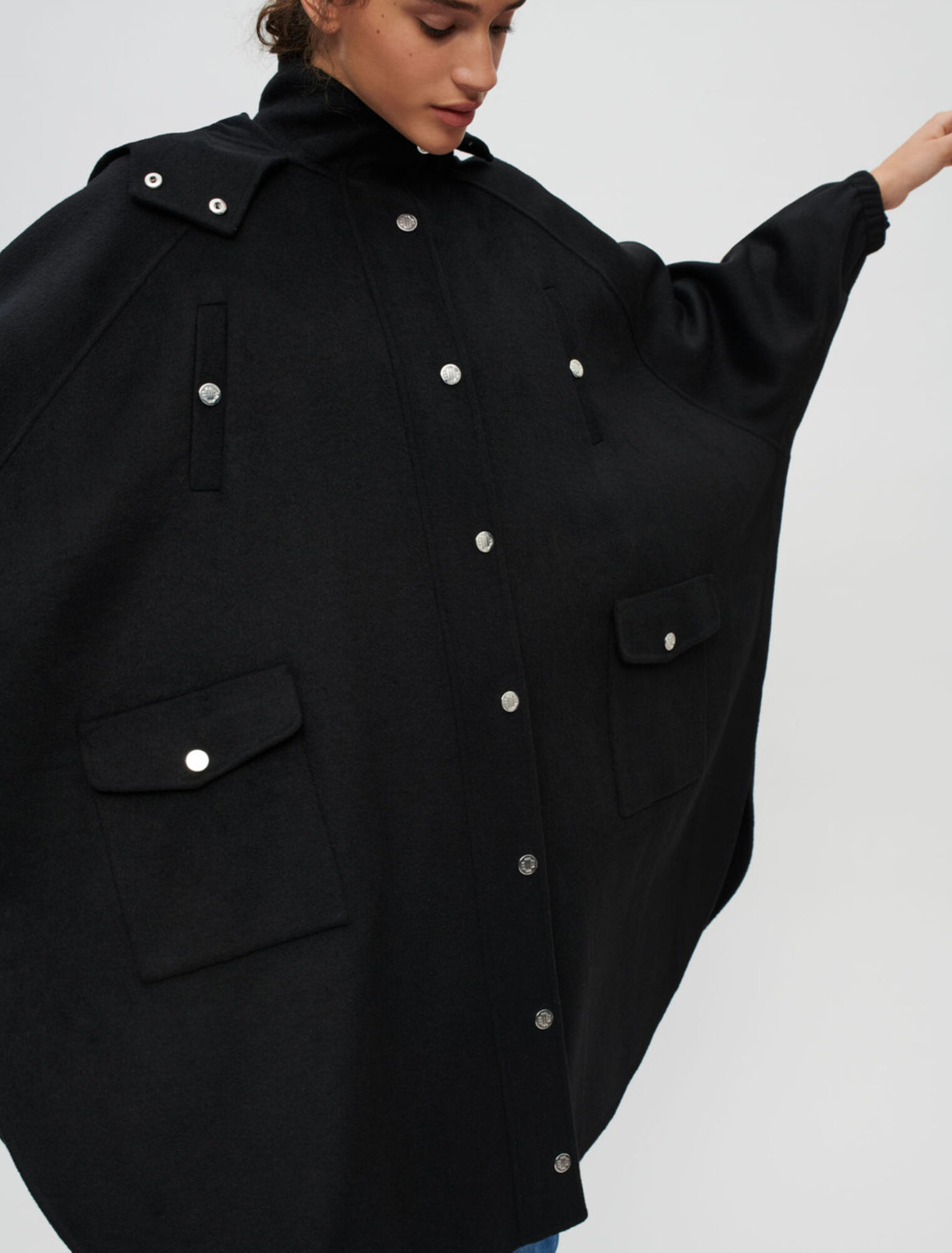 Manteau en double face oversize