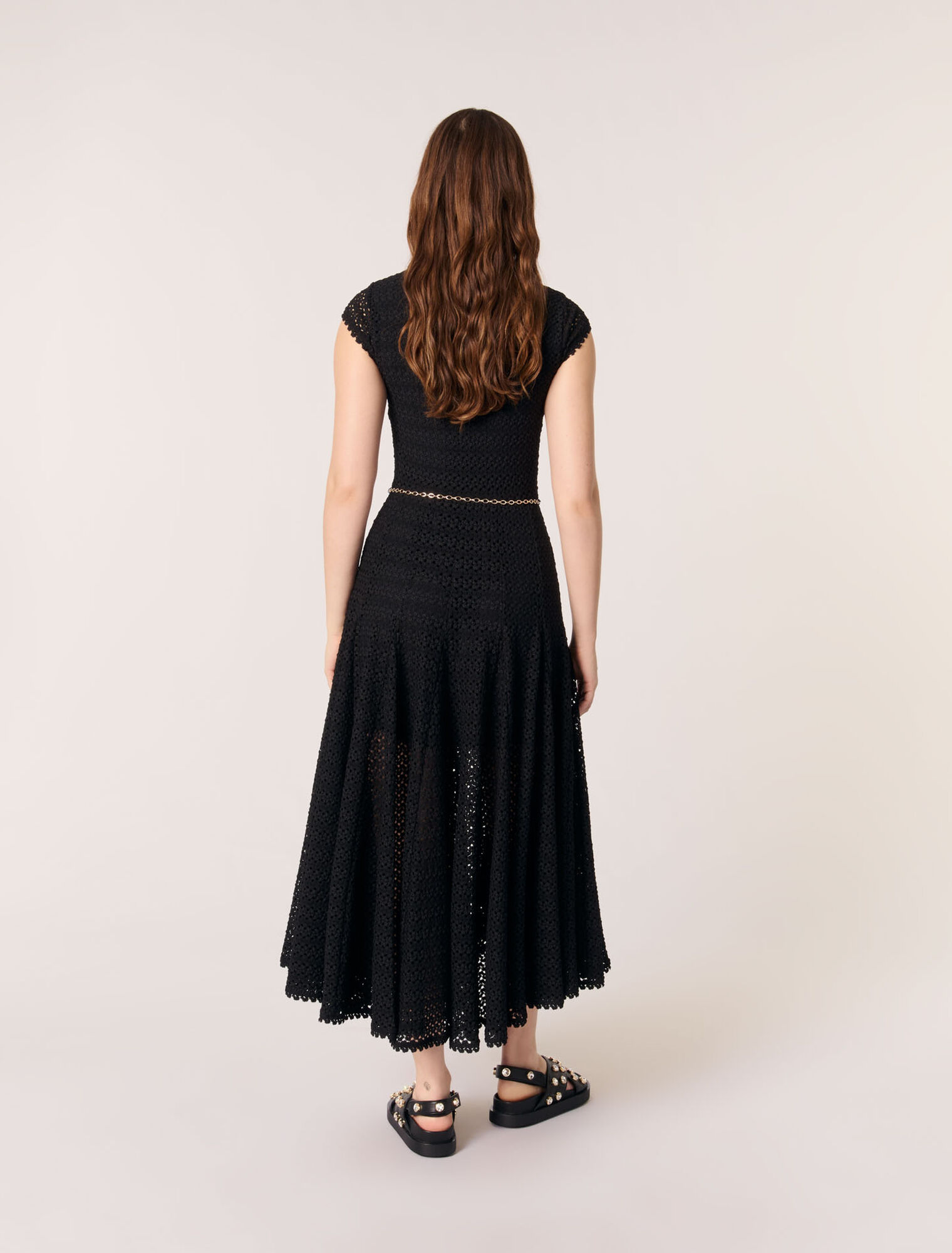 Robe longue en crochet
