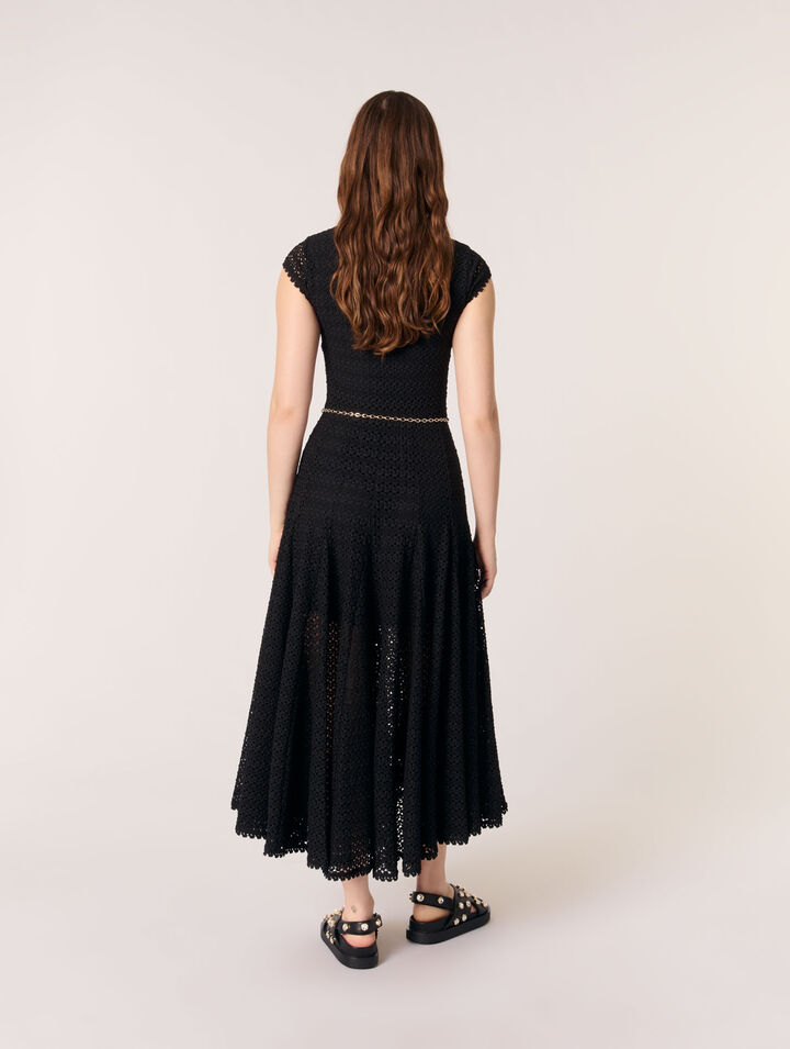 Robe longue en crochet