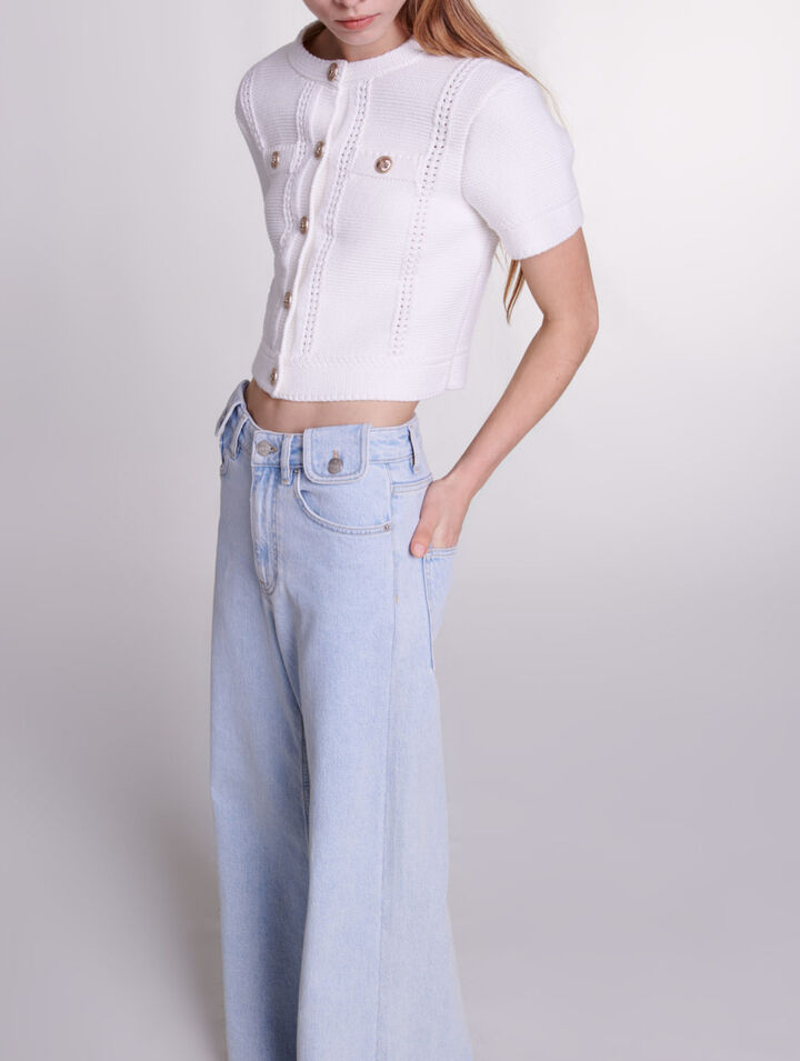 Cardigan en maille manches courtes