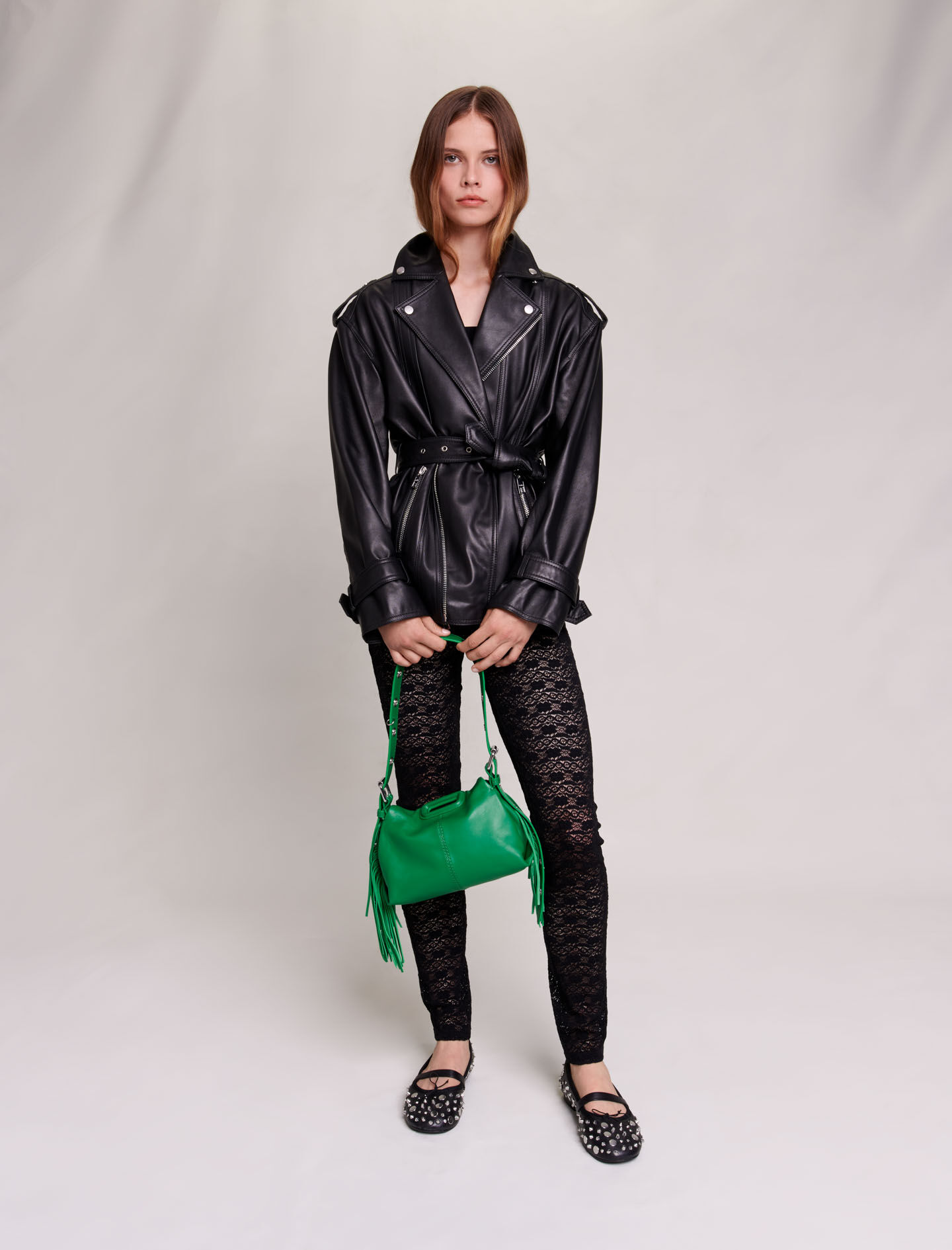 Legging cuir maje best sale